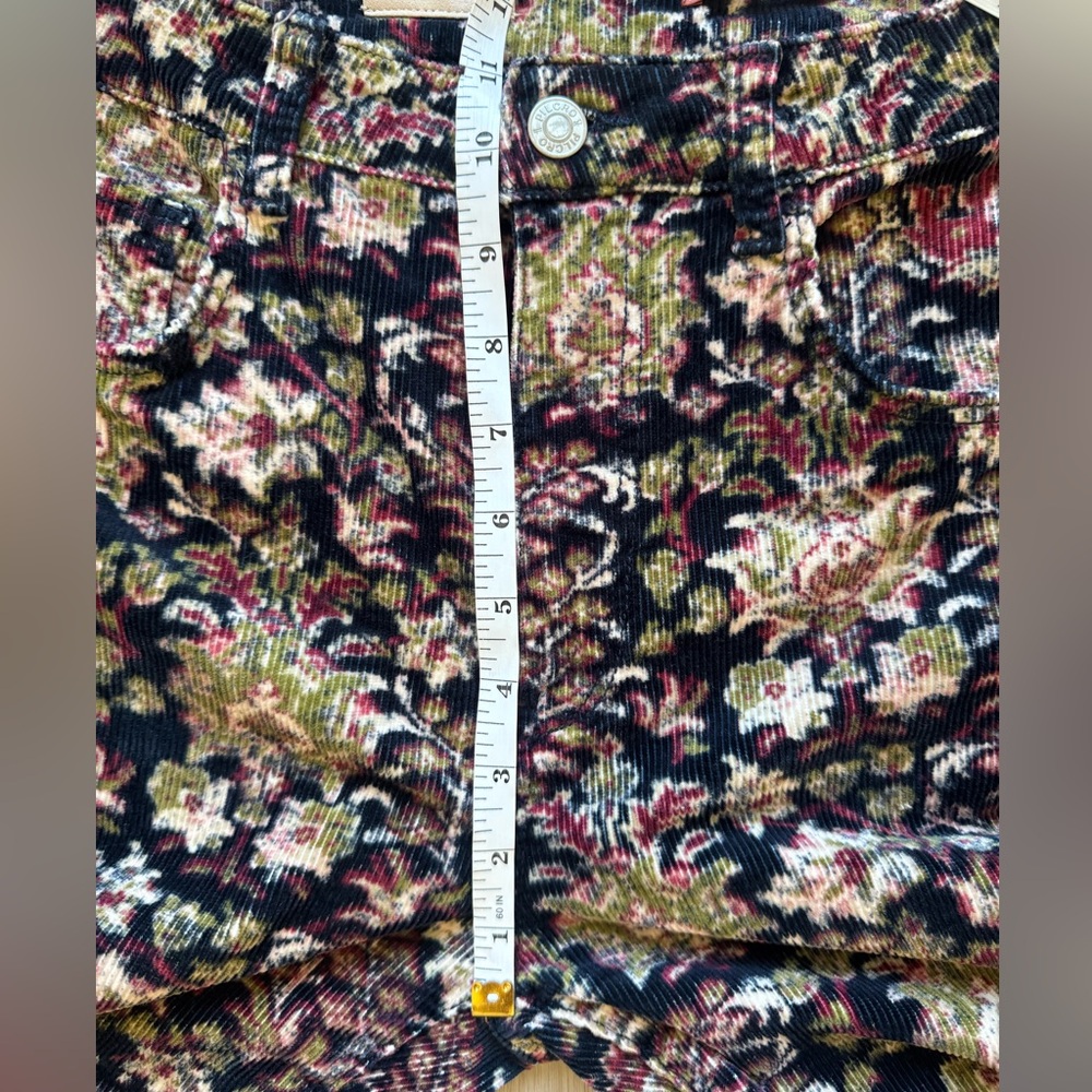 NWOT PILCRO Anthropologie The Icon Floral Corduroy Pants Size 29 - Picture 9 of 14